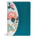 CSB Study Bible For Women Teal Flowers LeatherTouch - Comprehensive