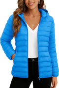 TACVASEN Women's Lightweight Puffer Jacket with Hood - Water-Resistant