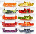 KOMUEE 10 Packs 22 oz Glass Meal Prep Containers - Airtight Stackable