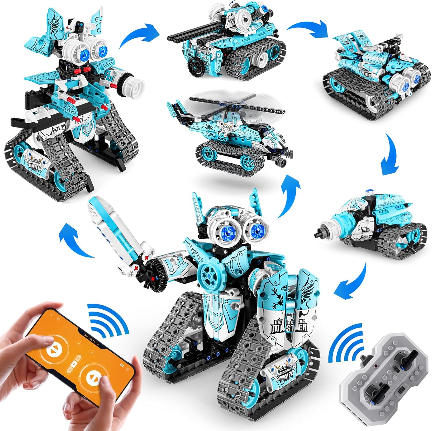 Amy&Benton 6-in-1 Remote Control STEM Robot Kit