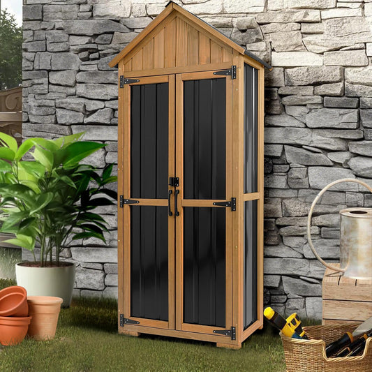 Outdoor Storage Cabinet Waterproof for Garden Tools & More