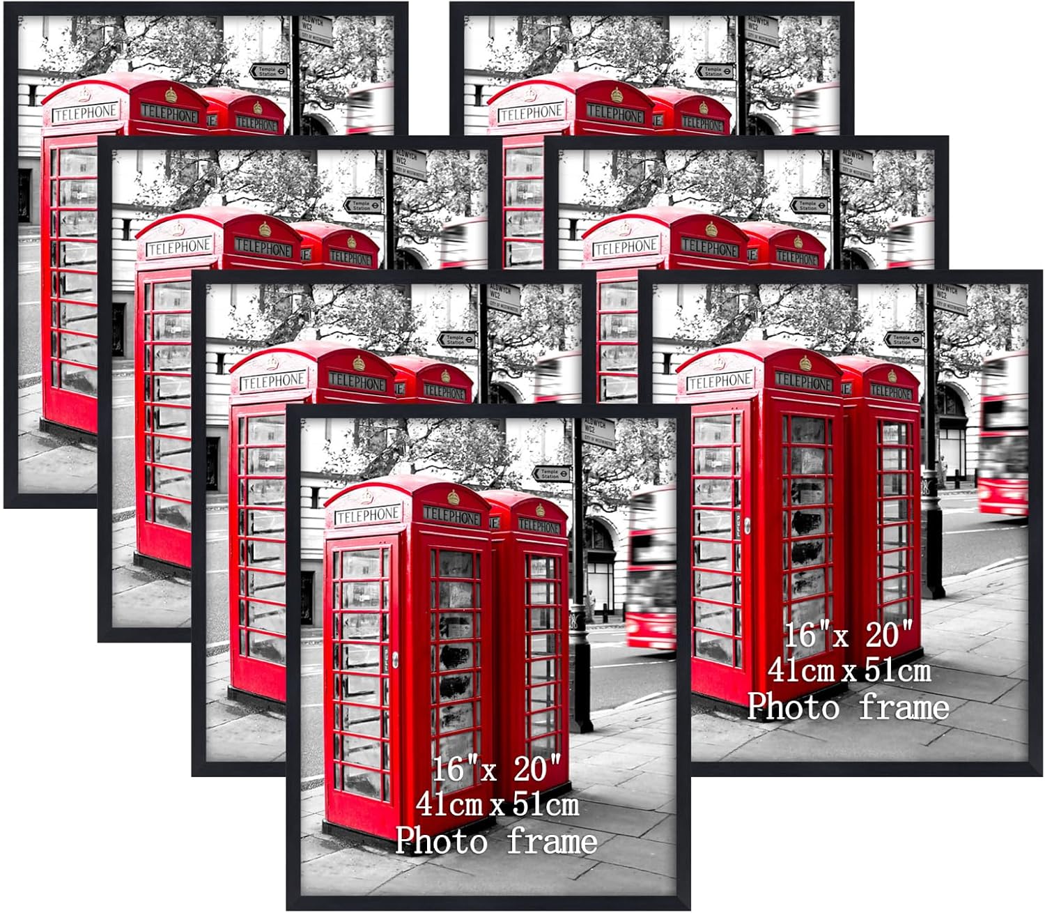 16x20 Picture Frames 7 Pack for Large Posters and Art Displays