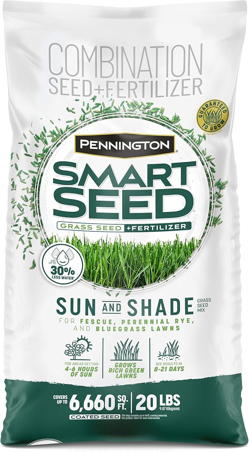 Pennington Smart Seed Sun and Shade Grass Mix for Lawns