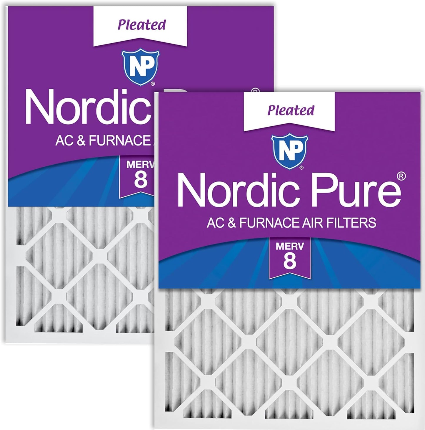 Nordic Pure 14x24x1 Pleated MERV 8 Air Filters for Clean Air