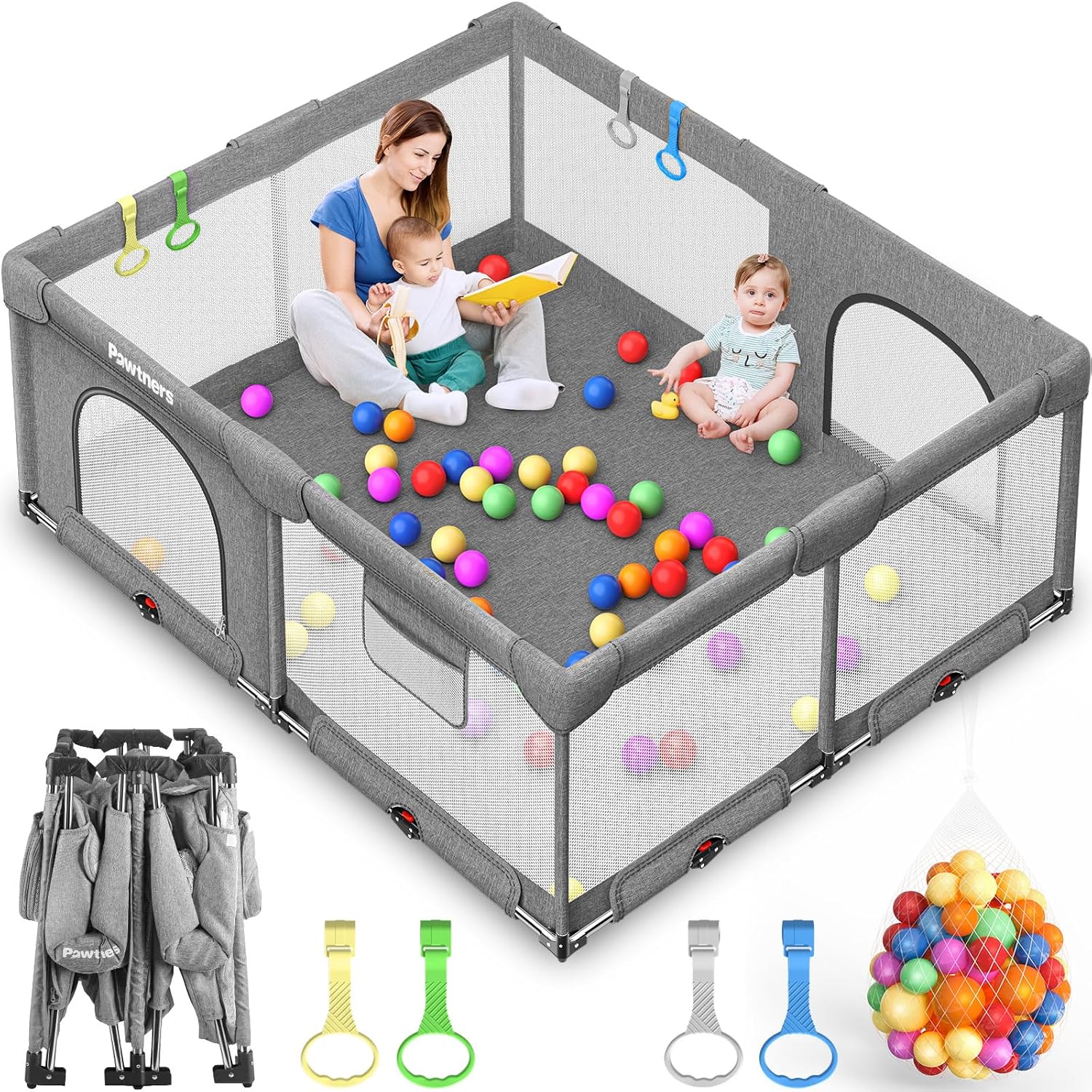 Foldable Baby Playpen: Portable Indoor/Outdoor Fun!