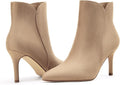 Women Chic Heeled Ankle Boots Pointed Toe 3in Heel - Elegant Fit