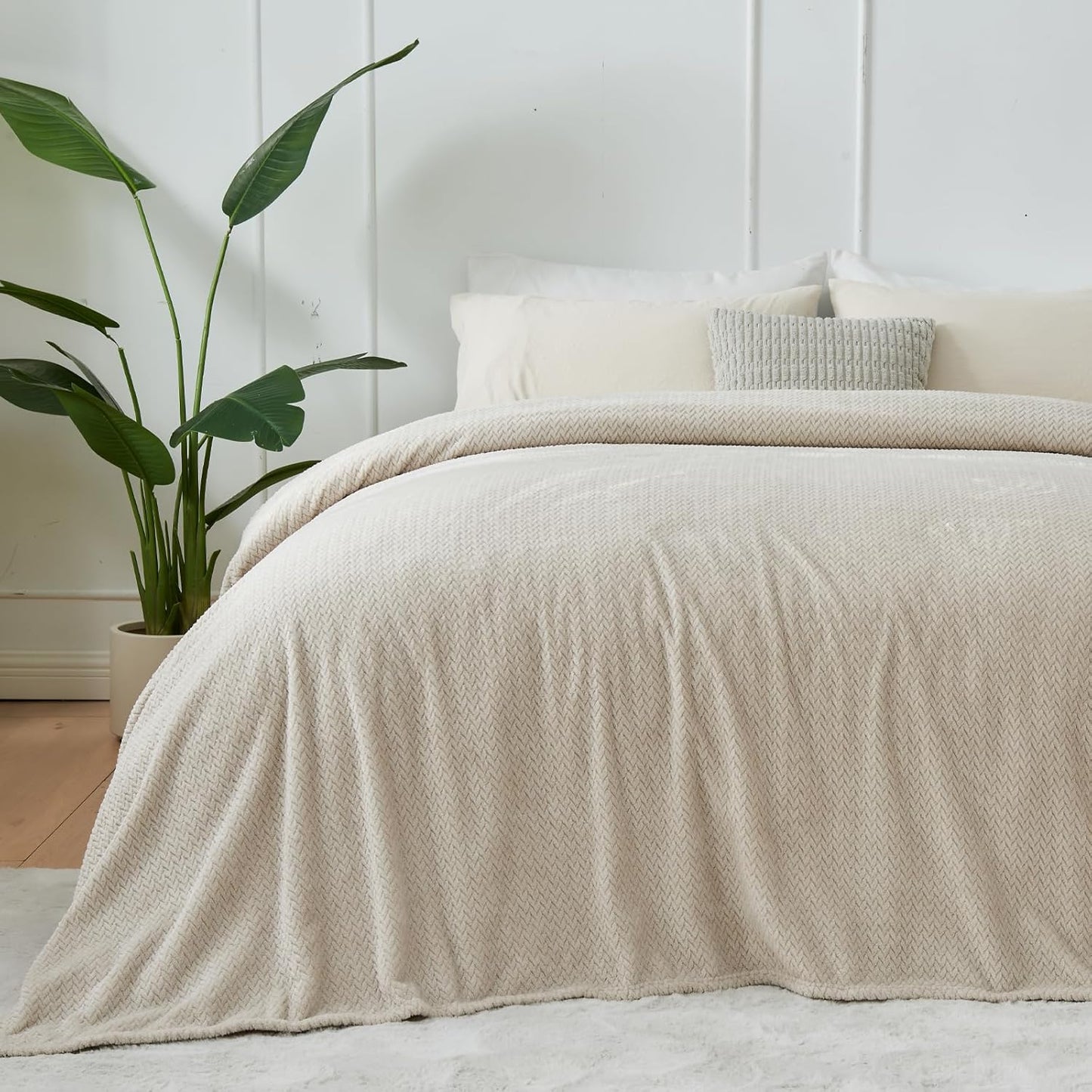 Super Soft King Blanket Linen Premium Silky Flannel Fleece
