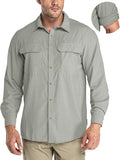 33,000ft Men's Long Sleeve Sun Protection Shirt UPF 50 (Style PRYY)