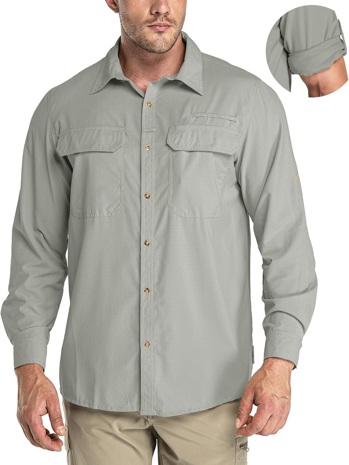 33,000ft Men's Long Sleeve Sun Protection Shirt for Outdoor Fun