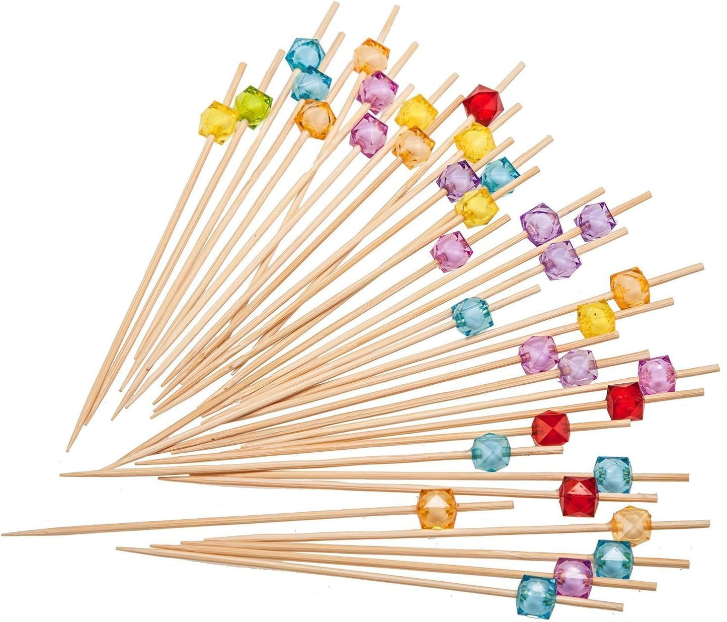 300 Multicolor Bamboo Cocktail Picks by PuTwo