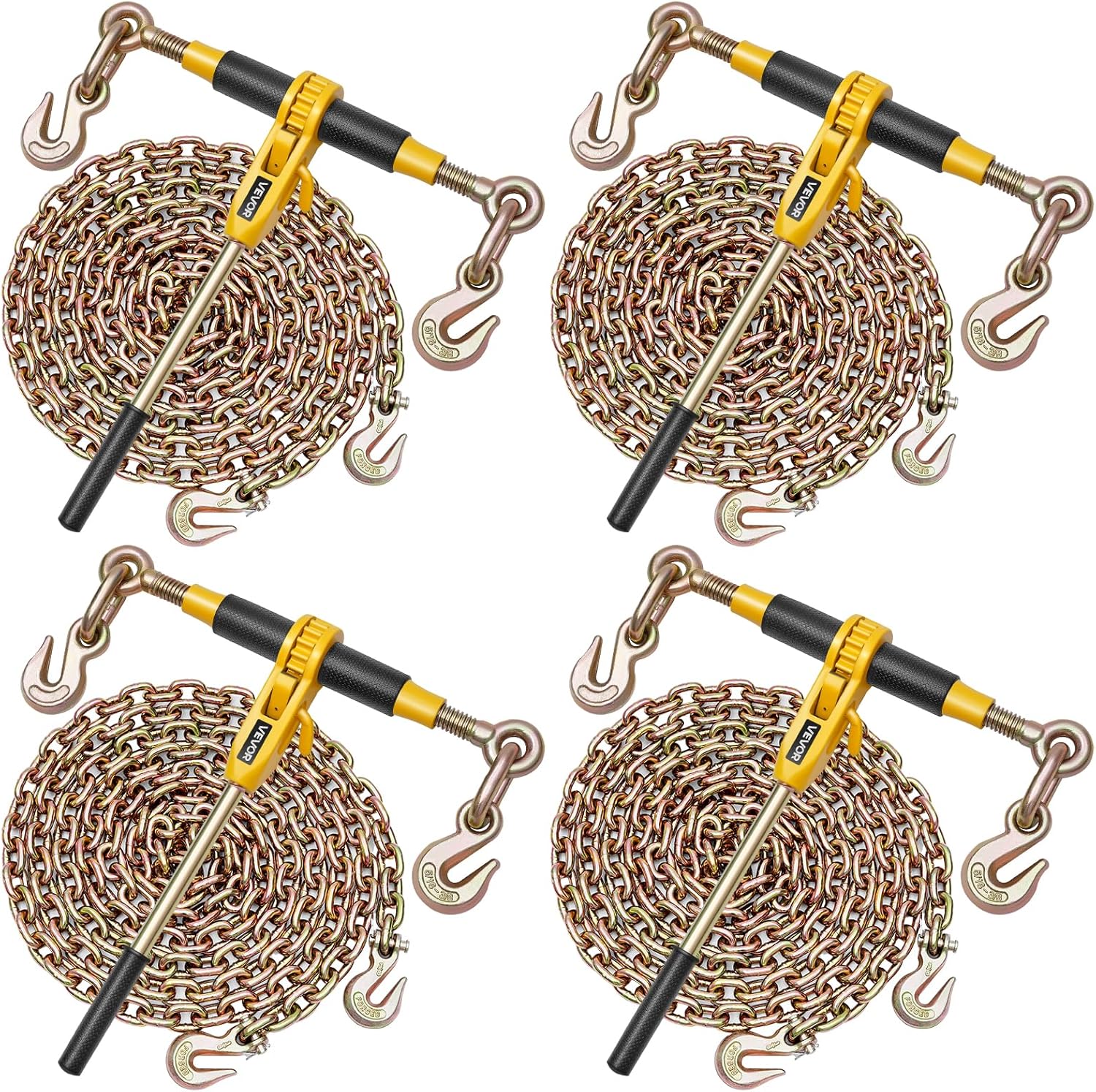 VEVOR Ratchet Chain Binder Set for Heavy-Duty Hauling Needs