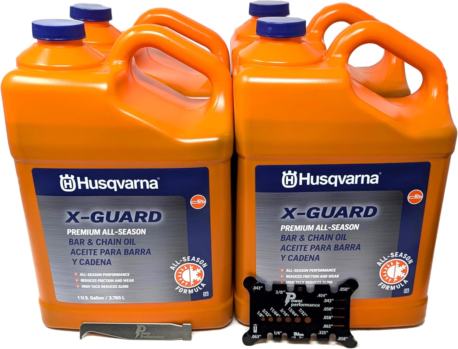 Husqvarna X-Guard Bar & Chain Oil Gallon Case of 4 for Chainsaws