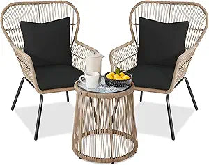 Best Choice Products 3-Piece Patio Conversation Bistro Set