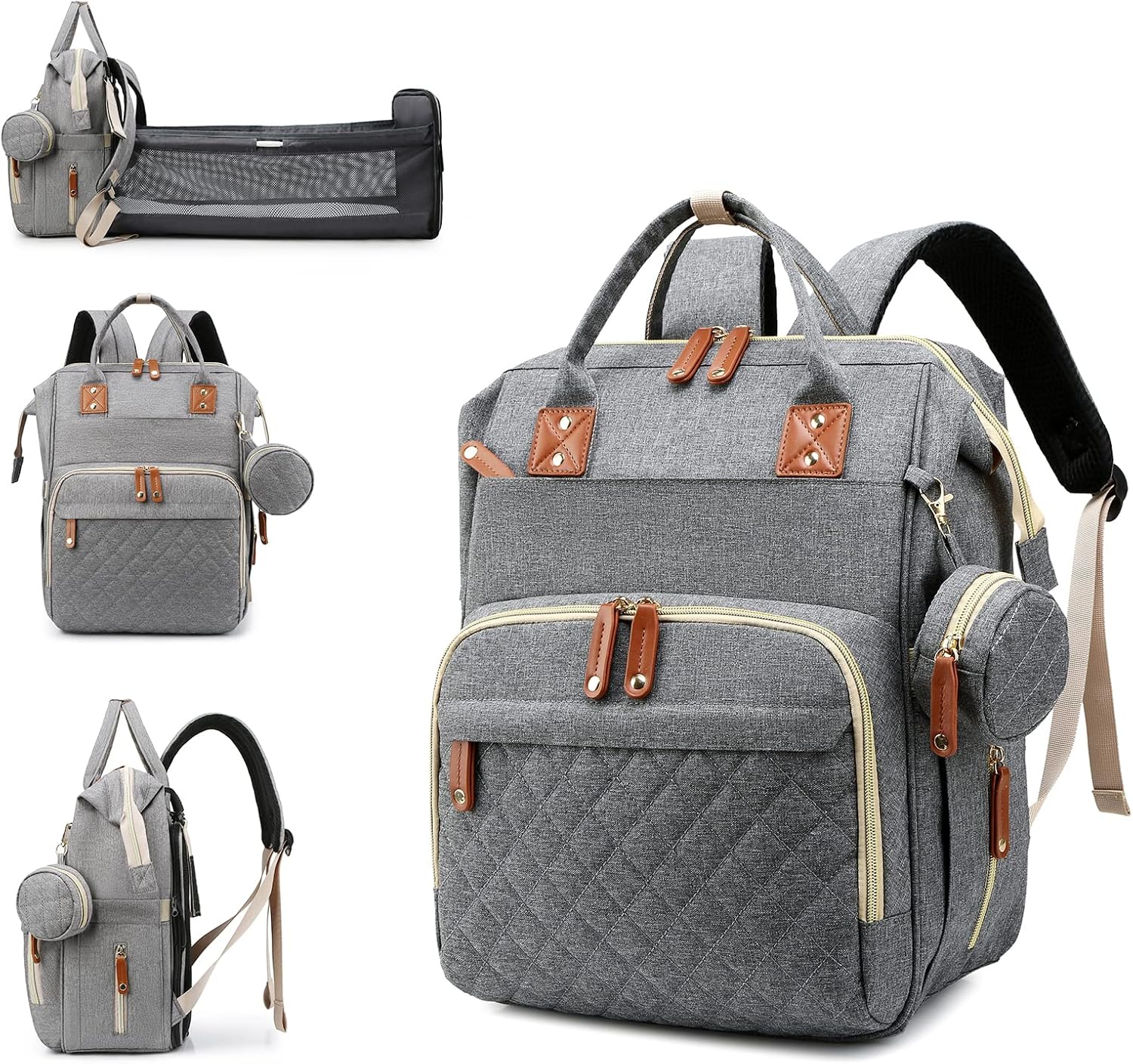 Diaper Bag with Changing Station for Travel - Waterproof Design