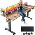Standing Desk 63 x 24 in Adjustable Height Sit-Stand Desk - Smooth
