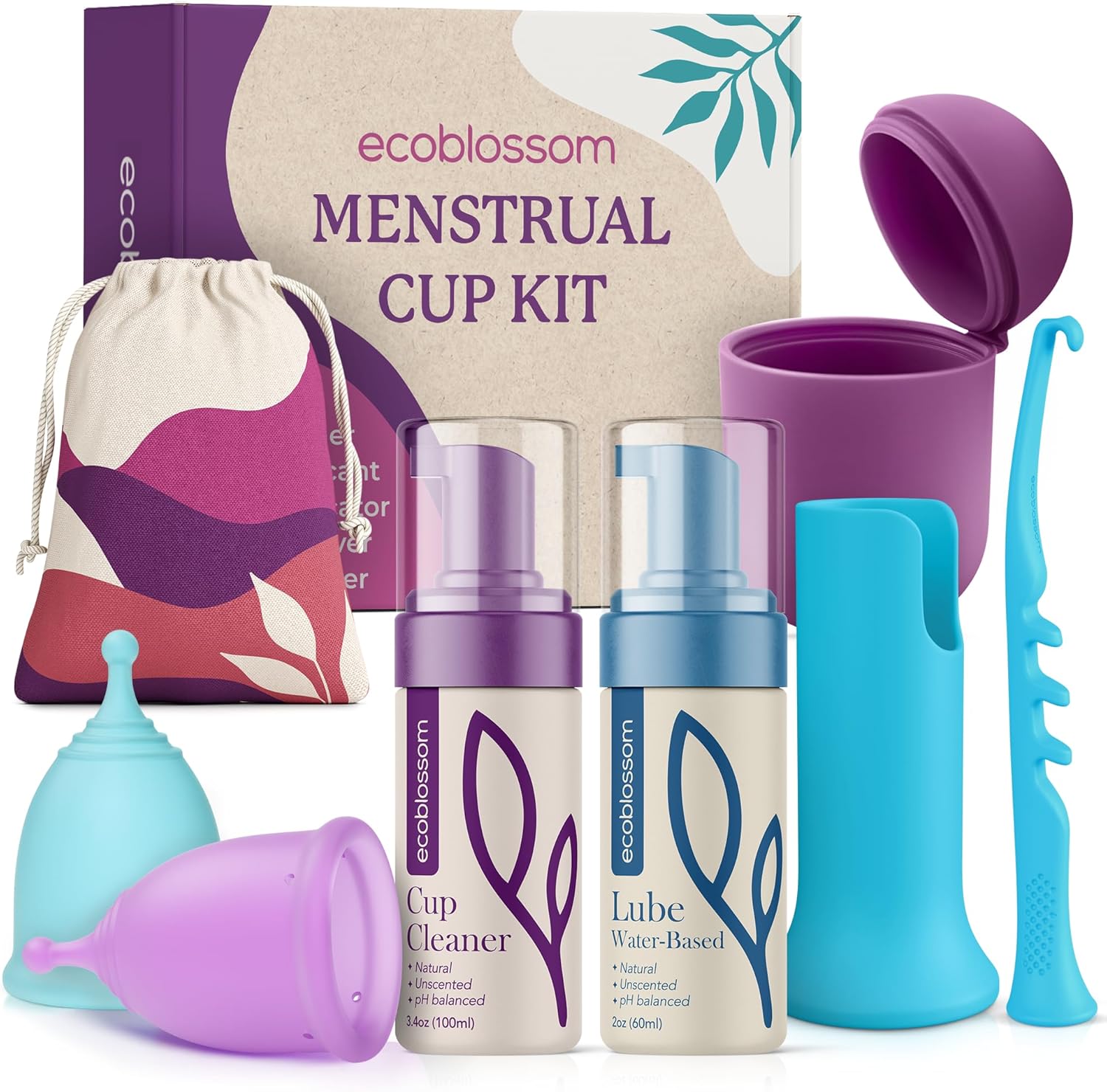 Ecoblossom Complete Menstrual Cup Kit for Hassle-Free Periods