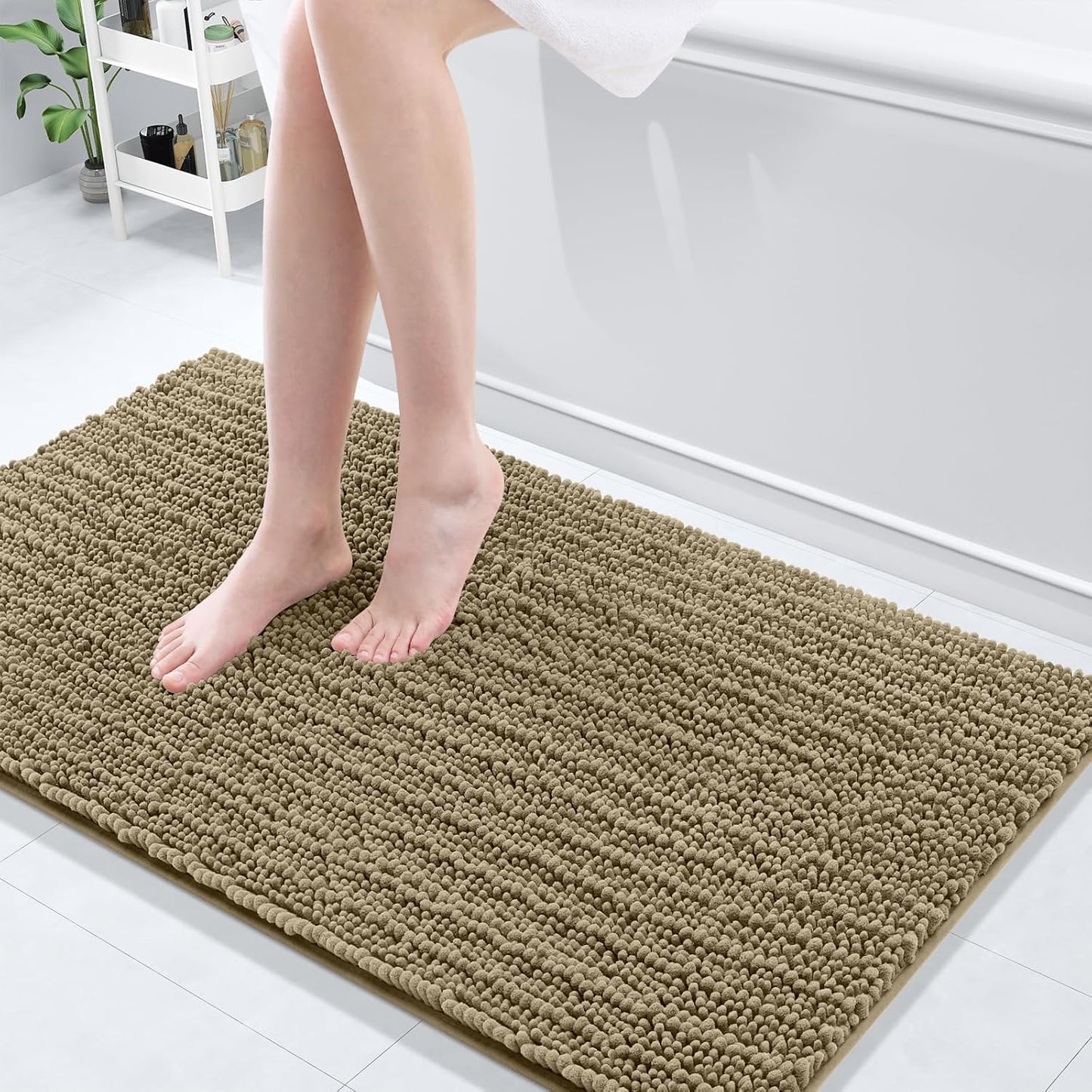 Arotive Luxury Chenille Bathroom Rug Mat for Comfort and Style