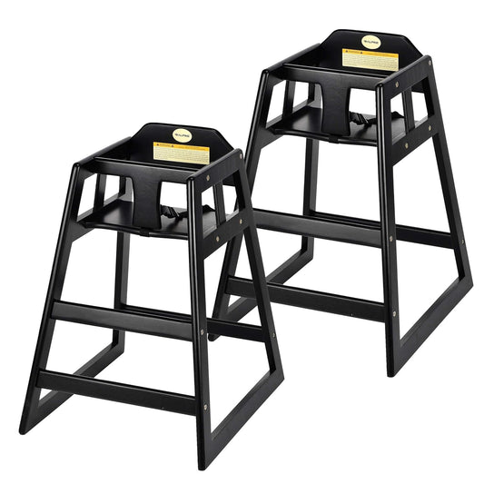 Alpine Wooden High Chairs for Babies and Toddlers - 2 Pack