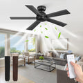 42 in Flush Mount Ceiling Fan without Light - Quiet 6-Speed