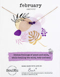 SoulKu Handcrafted Birthstone Necklace - Genuine February Amethyst