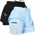 Ultra Performance Gym Shorts Women Pack of 2 - Breathable Nylon