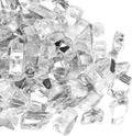 Fire Glass for Fire Pit 1/2 in White Reflective Firepit Glass Rocks