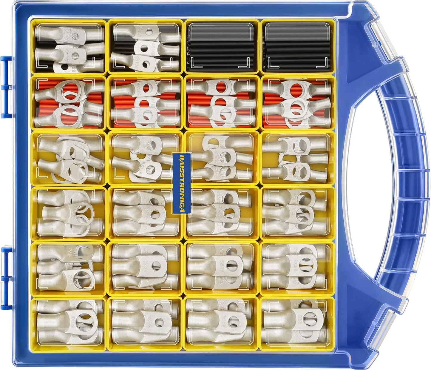 Heavy Duty Battery Cable Lug Ends Kit with Heat Shrink Tubing