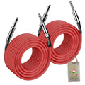 Fat Toad 50ft Speaker Cables 1/4ft to 1/4ft 2-Pack - Heavy Duty 12 AWG