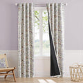 Vangao Purple Nursery Curtains for Girls Room - Floral Blackout Drapes