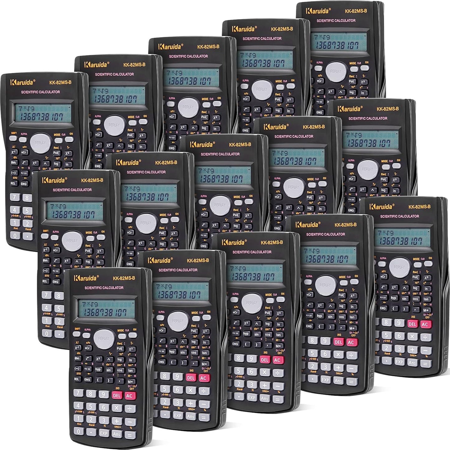 Flutesan 15 Pieces Scientific Calculator for Students and Teachers