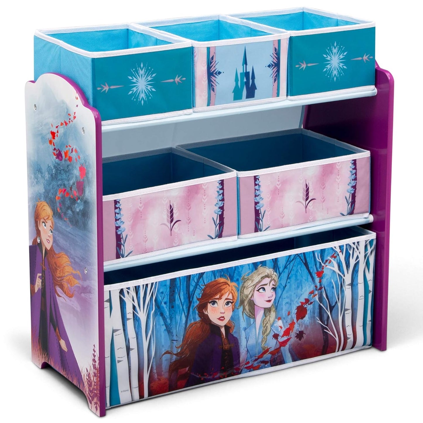 Disney Frozen II Toy Organizer with 6 Bins for Fun Storage