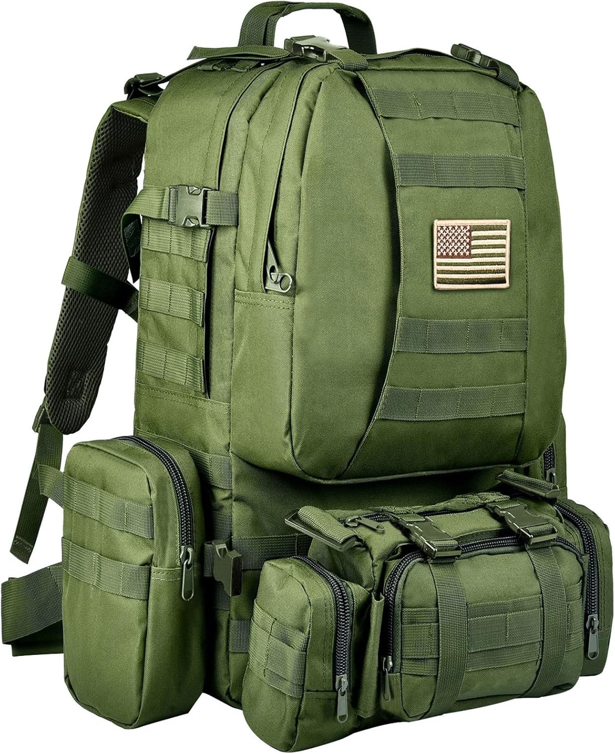 CVLIFE 60L Tactical Backpack - Detachable Molle Bag
