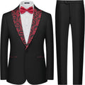 MAGE MALE Men's Slim Fit Two Piece Suit One Button Tuxedo - Formal
