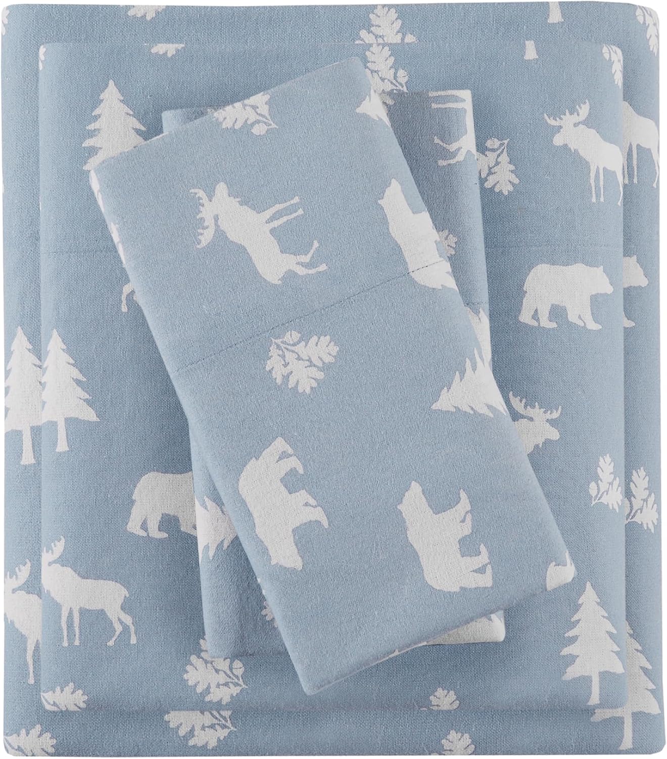 Comfort Spaces Cotton Flannel Sheets King Size Set for Cozy Nights