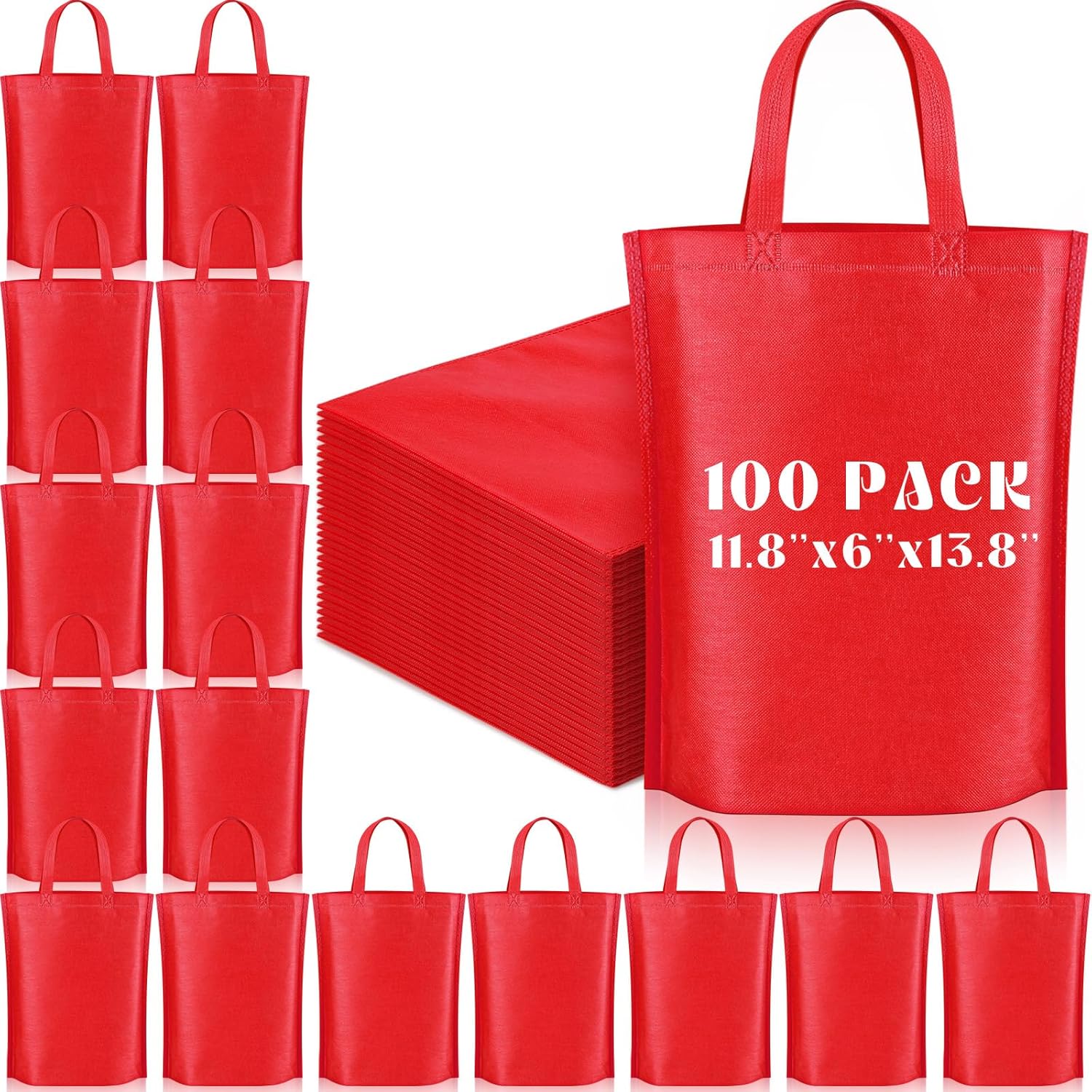 Windyun Reusable Grocery Bags Large Non Woven Shopping Bags