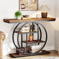 Console Table 41.3in Industrial 4-Tier Sofa Table - Rustic Accent