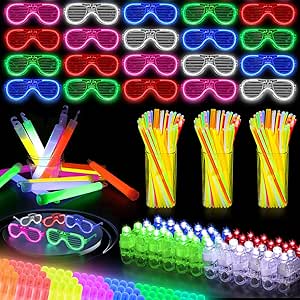 175 PCS Glow in the Dark Party Supplies for Kids and Adults