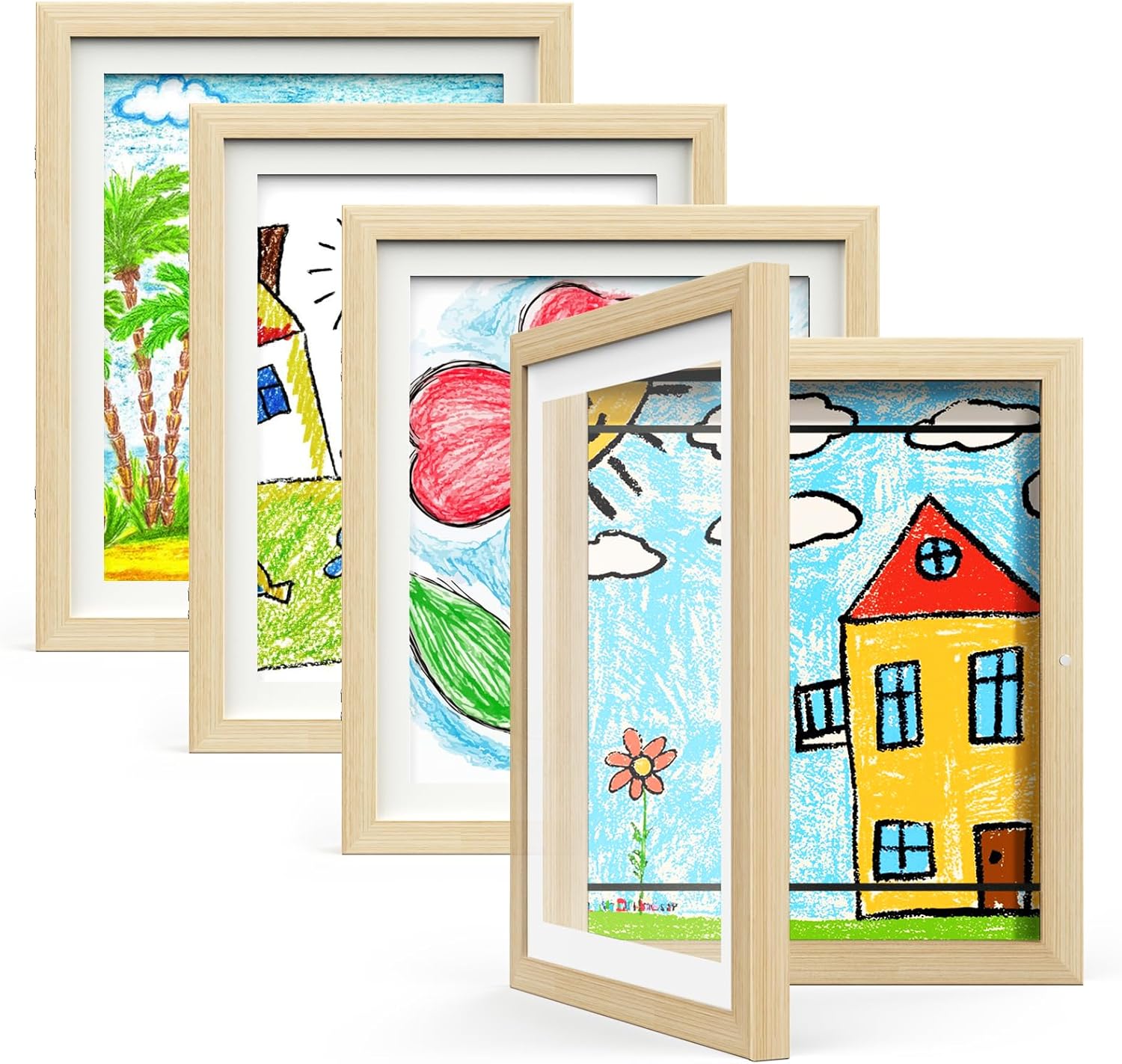 Kids Art Frames for Creative Projects - Changeable 4 Pack