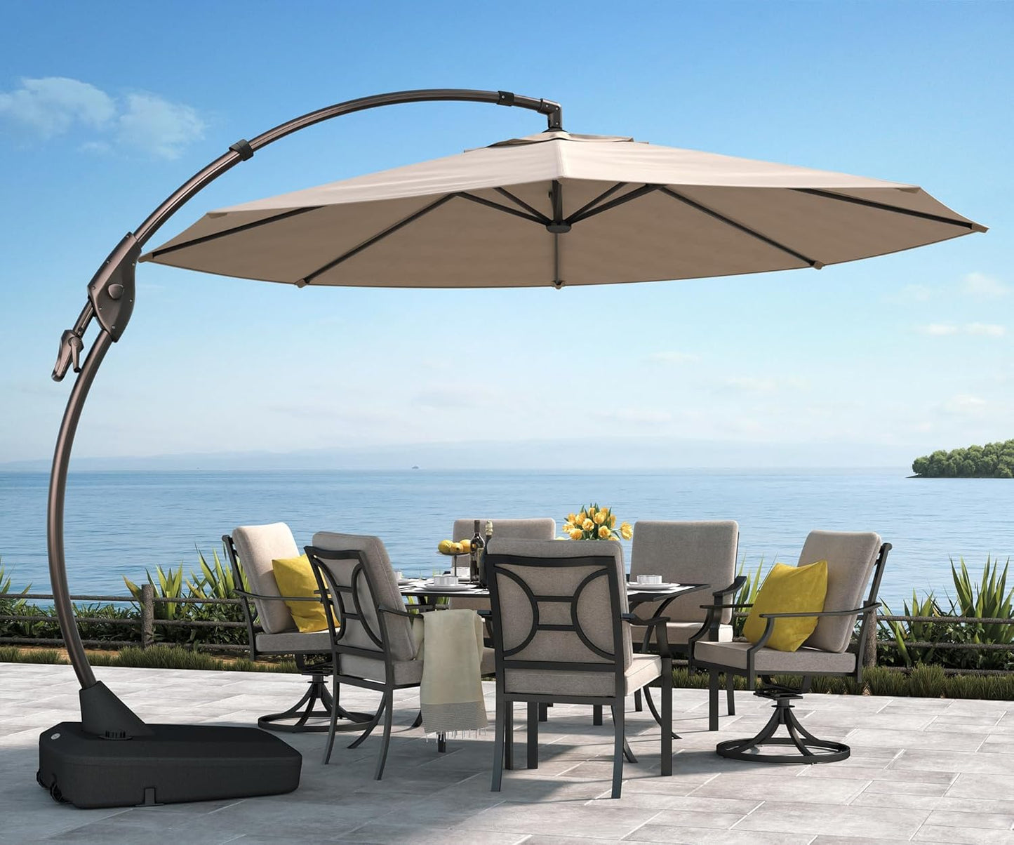 Grand patio 11FT Cantilever Umbrella for Outdoor Shade