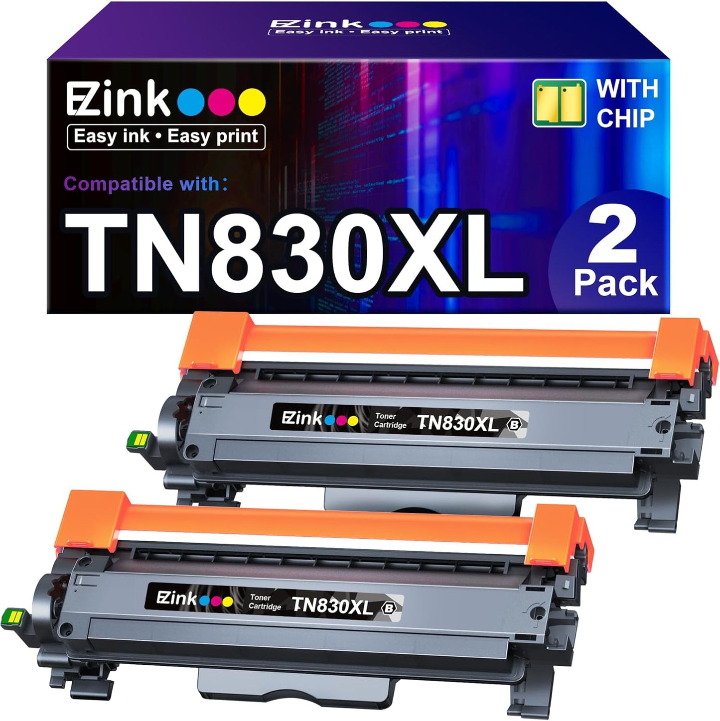 E-Z Ink Compatible TN830 Toner Cartridge for Brother Printers
