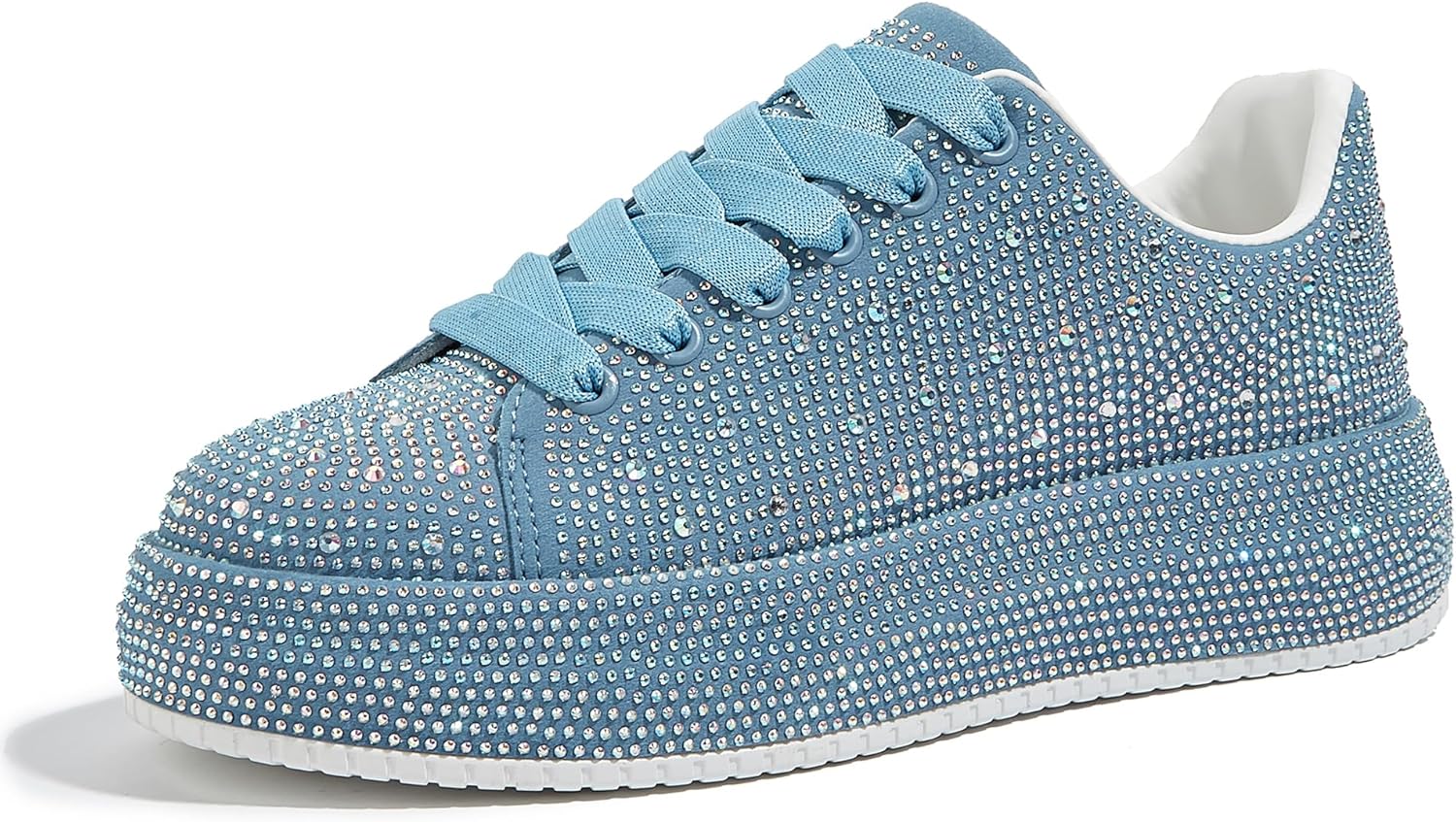 Sparkly Rhinestone Sneakers for Women - Platform Bling Shoes