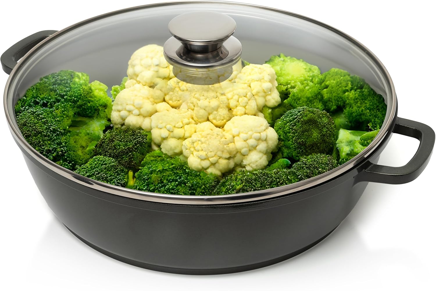 Moss & Stone 12 Inch Nonstick Skillet with Lid for Versatile Cooking