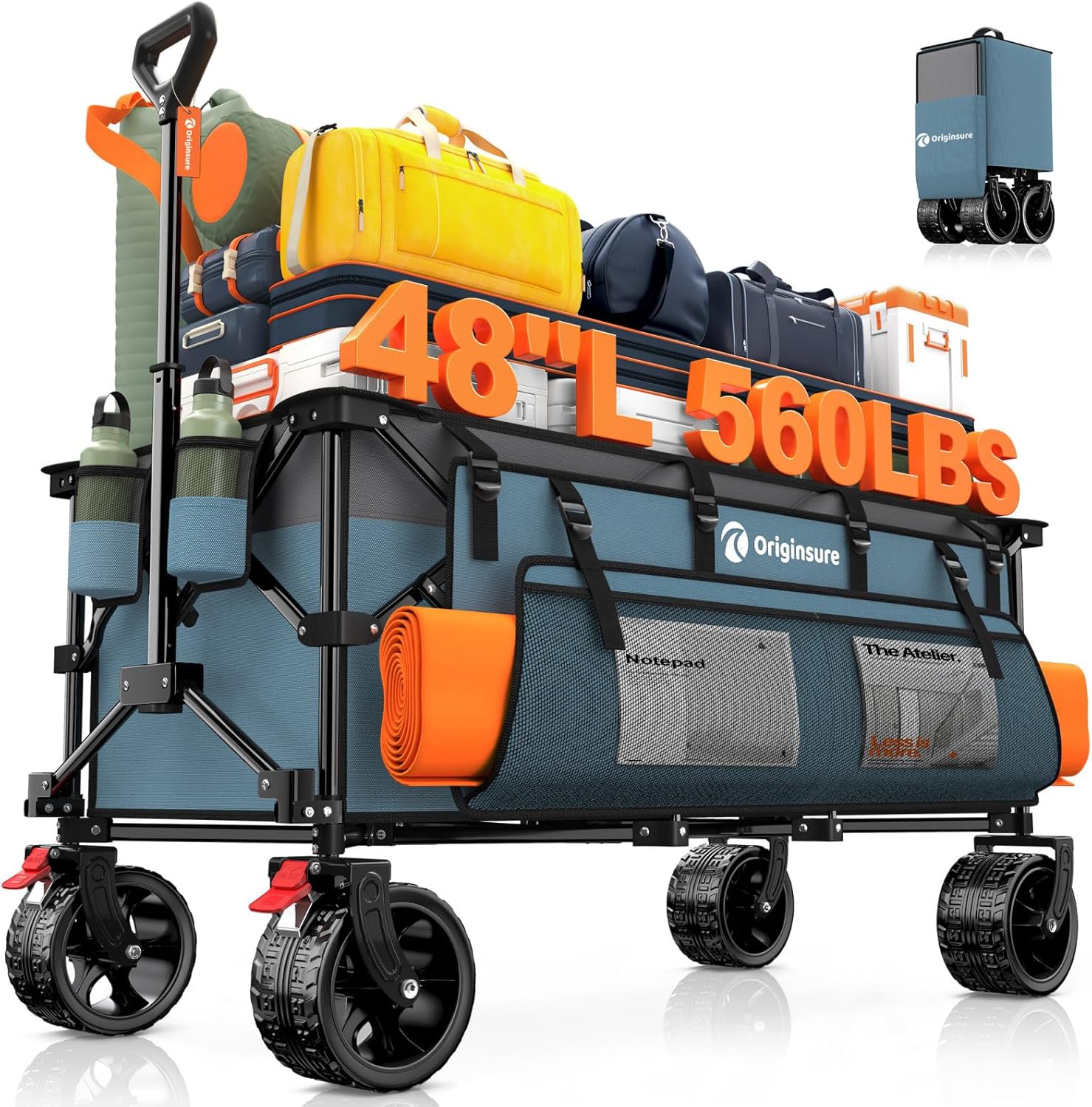 Heavy Duty 48in Collapsible Wagon Cart for All Your Needs