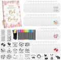 SytuHe 95 Pcs DIY Baby Bibs Decorating Kit - Fun Shower Activity