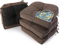 LokGrip Non Slip Gel Memory Foam Chair Cushions Set of 4 - Tailbone