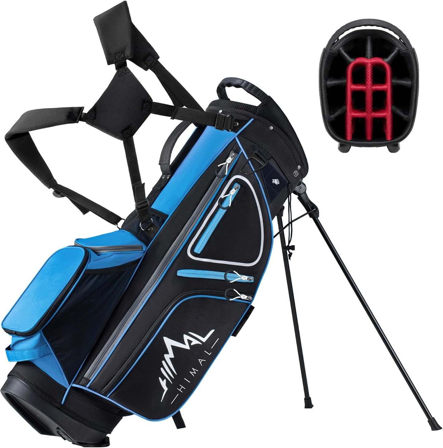 14 Way Golf Stand Bag with Ergonomic Design and 10 Pockets