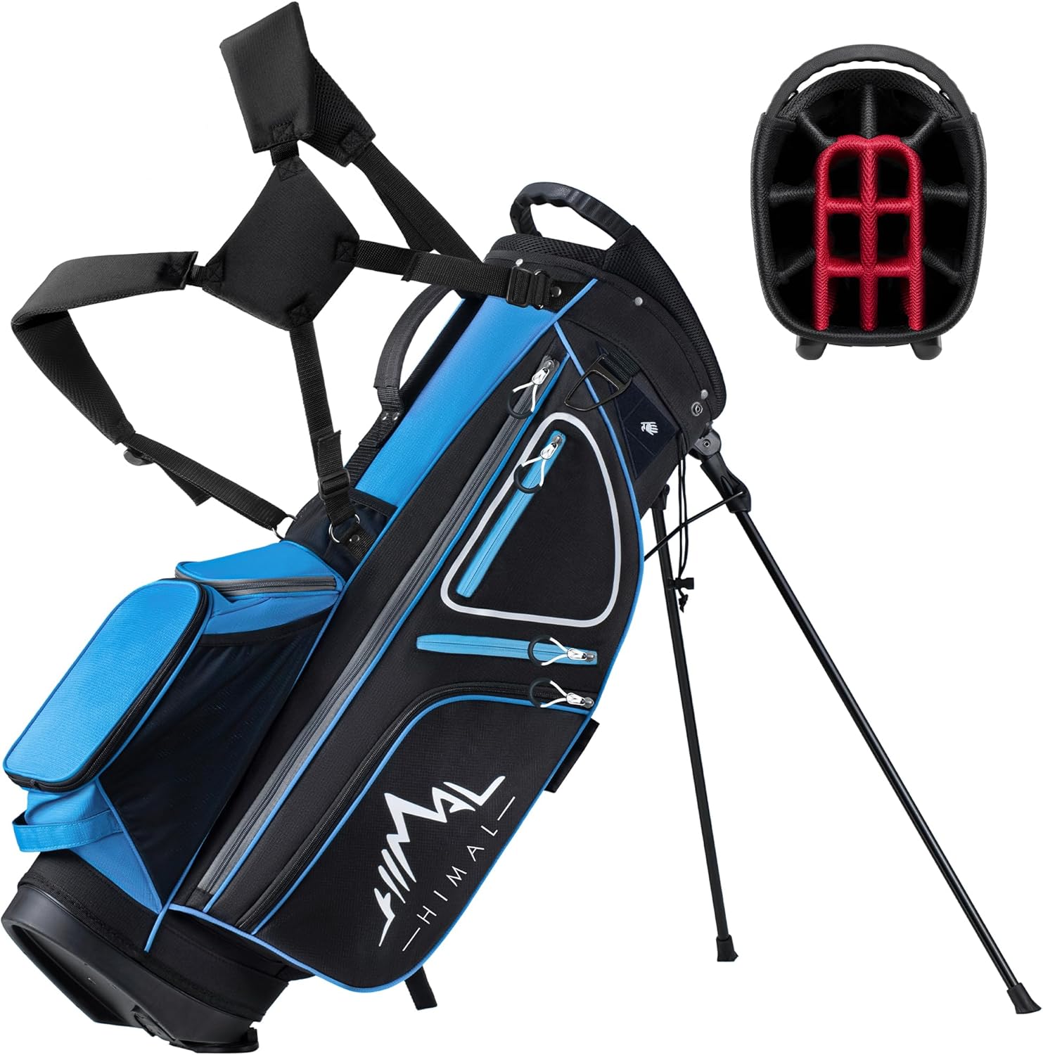 14 Way Golf Stand Bag with Ergonomic Design and 10 Pockets