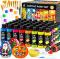 Acrylic Paint Set with 48 Colors and Essential Tools for Artists