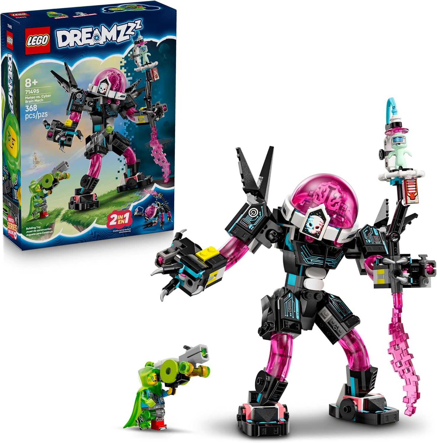 LEGO DREAMZzz Mateo vs. Cyber Brain Mech Robot Building Toy