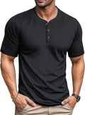 Men's Henley Short Sleeve Cotton Shirt - Lightweight Summer Staple